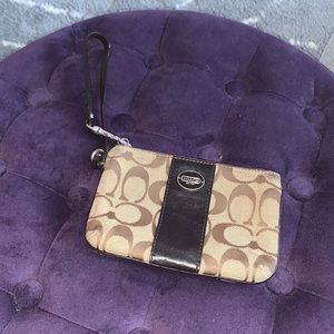 Coach Logo Mini Wristlet